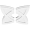 Ekena Millwork Cosmo Architectural Grde PVC Contemporary Ceiling Medallion, Two Piece, 14"OD x 3"ID x 5 1/4"C x 1"P CMP14CM2-03000 - alternate 3